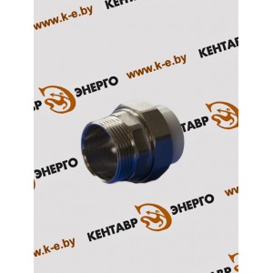 Муфта комбинированая разъёмная 63x2 с наружной резьбой полипропиленовая PPR (белая) Муфта комбинированая разъёмная 63x2 с наружной резьбой полипропиленовая PPR (белая)