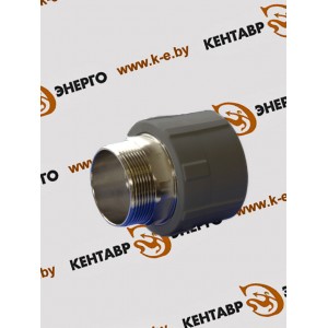 Муфта комбинированая полипропиленовая (ПП) Ду 40х1 1/4 (под ключ) с наружной резьбой