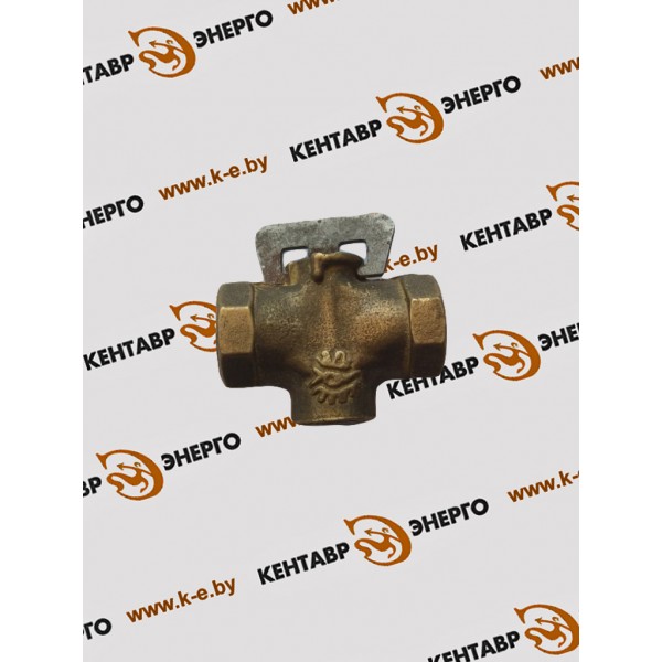 Кран латунный газовый 11б34бк Ду 20 Ру 10 конусный с пружиной муфтовый купить